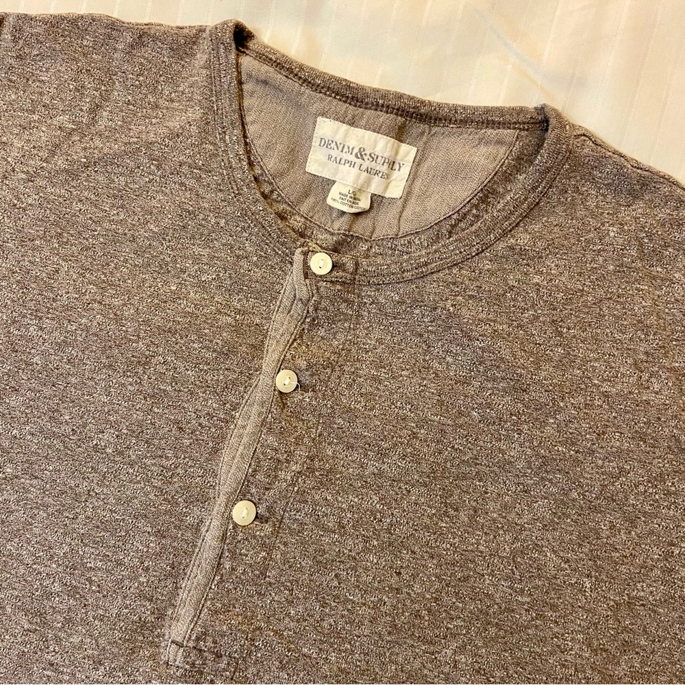 Ralph Lauren Denim & Supply long sleeve with 3 buttons sz L - Picture 5 of 11